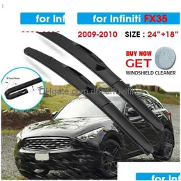 Scheibenwischer Auto-Wischerblatt für Infiniti Fx35 24Add18 2009–2010 Windschutzblätter Fensterwaschanlage U-Hakenarme Drop-Lieferung Mobile Dhdvj