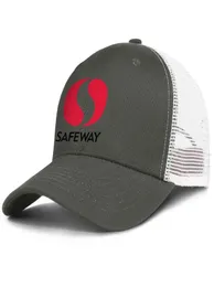 Safeway Inc Męs i damskie regulowane ciężarówki meshcap dopasowany pusty drużyna modna baseballhats łańcuchy supermarketów Ameryka flaga sejf6264214