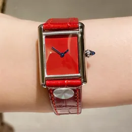 Orologi da donna Orologio al quarzo 29 5mm Orologi da polso alla moda impermeabili Orologio da polso rosso Montre De Luxe2961