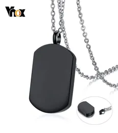 Vnox Mens Cremation Urn Necklace Black Stainless Steel Dog Pendant Memorial Cherish Love Gifts Jewelry 2010132662360