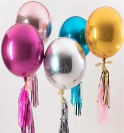 4D Foil Balon 22 -calowe okrągłe aluminiowe balony metalowe balon dekoracja ślubna przyjęcie urodzinowe Baby Shower235n1438489