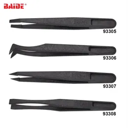 500pcs 로트 전체 93301 Black ESD Tweezer 세트 플라스틱 안티 정적 전자 핀셋 항 정전기 orpceps281C