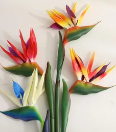3 szt. 80 cm Sztuczne rośliny Wysoka symulacja PU Feel Mały ptak rajski dla domu do dekoracji wyświetlacza wyposażenie fak8524101