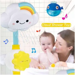 Bath Toys Baby Cloud wanna prysznic kąpki kąpielowe dziobki składanie kranu Dzieci urocze spray prysznic dla dzieci prezent x1106 Drop dostawa Ma dh6zx