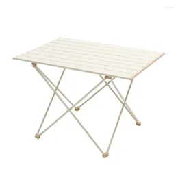 Camp Furniture Tragbarer klappbarer Campingtisch aus Aluminiumlegierung, Mini-Eierrolle, Picknick im Freien, leichter Schreibtisch, stabil, Zubehör für Wanderungen