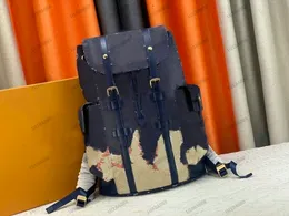 Sac à dos Christophers Blue Fireworks Abstract Pattern M23773 Sac de voyage de luxe KEEPALLS Sac géant pour hommes Sac à dos lettre M46805 Trunk M23731 M81746 M23905