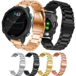 Bracelets de montre 20mm Bracelet de montre en acier inoxydable pour Garmin Forerunner 245 Bracelet de remplacement Bracelet 645249I