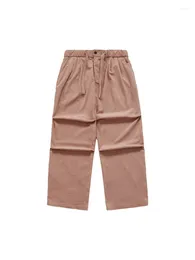 Men's Pants Corduroy Wide Leg Men Japanese Style Parachute Unisex Oversize Trousers