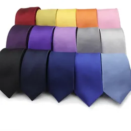 Ties cravatte per uomini cravatte formali di dimensioni magre classiche da uomo classico matrimonio colorato solido da 25 pollici da tre pollici gentiluomo tosta