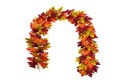 Guirlanda artificial de outono e outono, planta suspensa para casa, jardim, parede, cenário, lareira, decoração9071546