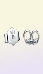100 925 Sterling Earring Plugs Real 925 Silver Stud Earing Findings smycken öronpropp Fint kvalitet örhänge Back Drop1575140
