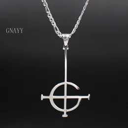 mens jewelry Punk Roker Ghost B C Nameless Ghoul Necklace Stainless Steel Men 35 50mm Pendant merch logo symbol jewelry340z