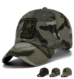 New US Army Cap Camo Berretto da baseball Uomo Camouflage Cappelli da baseball Snapback Bone Masculino Trucker Cap Pentagramma Cappello papà8261992