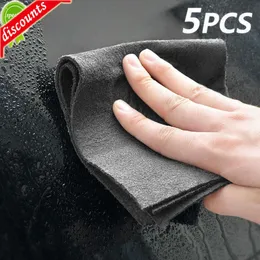 Upgrade 5Pcs Thickened Magic Cleaning Cloth No Trace Clean Wipe Microfiber Absorbent Dish Cloth Tableware Rag for Kitchen Bathroom Car