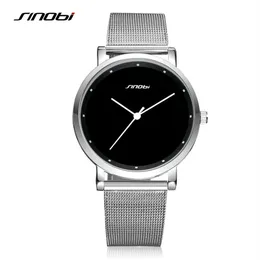 Sinobi Men handledsklockor mode enkel manlig geneva kvartsklocka rostfritt stål casual klocka svarta montres hommes dropp 234u