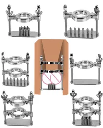 Cockrings Sex Toys Metal Steel Penis Ring CBT Cock Ball Torture Stretcher Scrotal Fixture SMASHER CRUSHER With ScrewsCockrings9154475