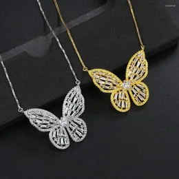 Anhänger Halsketten Ästhetik Choke Halskette Für Frauen Iced Out Schmetterling Halskette Gold Farbe Mädchen Koreanischen Stil Schmuck Großhandel N138