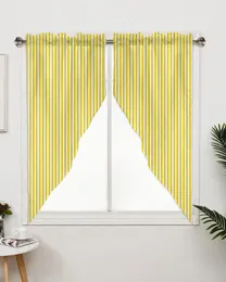 Perde sarı ince çizgili pencere tedavileri perdeler oturma odası yatak odası ev dekor üçgen