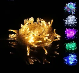 LED Strings Christmas Lights 10M 100 Strings Christmas Decoration ضوء 110 فولت لحفل حفل زفاف LED مصباح الإضاءة العطلات DBC V7925402