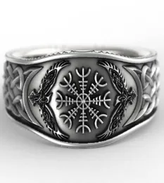 Cluster Rings 2021 Fashion Nordic Mythology Viking Retro Man Graffiti Ring Gothic Unisex Highend Affordable Banquet Gift7380300
