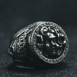 Кольца кластера унисекс из нержавеющей стали 316L Cool Clean Stone King Skull Medusa Est Ring272a