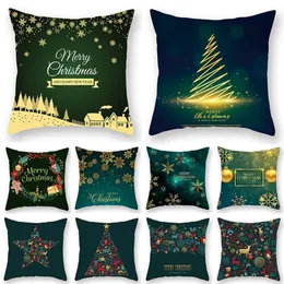 Taoup Green Christmas Pillowcase Merry Christmas Decoration for Home Xmas Ornaments Noel Pillow-case Natal 2018 Navidad New Year249C