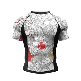 Men's T Shirts Cody Lundin Sports SubliMated T-shirts Jiu Jitsu BJJ Rashguard Short Sleeve Punk Style Kickboxing Grappling Training