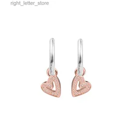 Stud Día de San Valentín 2022 Tendencia Estética Amigos Pendientes de plata Joyería de plata esterlina real Nuevos pendientes de aro para mujeres YQ231211