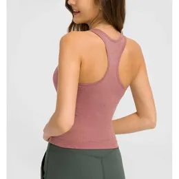 Geripptes Yoga-Tanktop mit gepolstertem BH, Racerback, schöner Rücken, Damen-Sportweste, Laufen, Fiess-Unterwäsche, Fitnessstudio-Kleidung, Workout, Übung 688ssss