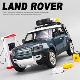 DIECAST MODEL 1/24 Range Rover Defender SUV Travel Edition Model samochodowy DIECAST Metalowe pojazdy terenowe