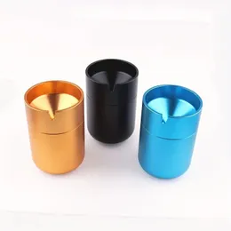 Windproof Aluminum Ashtray with Lid - Perfect for Car Cup Holders & Easy Clean Up!