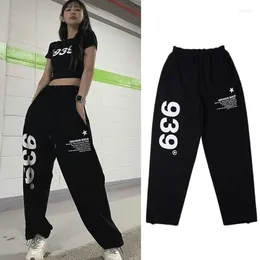 Женские брюки Корейская мода Jogger Женские весенне-летние джазовые хип-хоп спортивные штаны большого размера Kpop Dancing Y2K Одежда 939 Спортивный принт с принтом