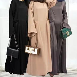 Abbigliamento etnico Donna Musulmana Abito lungo pianura Modesto Abaya Ramadan Eid Islamico Dubai Turchia Abito caftano Abito lungo Femme Musulmane