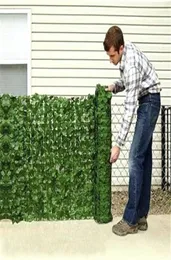 051m Artificial Hedge Leaves Faux Lvy Leaf Privacy Staket Skärm för trädgårdsbakgård Grön staket Mesh Artificial Balcony5042999
