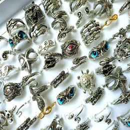 Whole 50PCS Top alloy Mix fashion punk Rings Women's Men's Exquisite Finger Ring Jewelry Lot283U