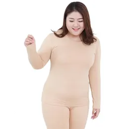 Women's Thermal Underwear Long Sleeve Women Over Size Thermal Long Johns Autumn Women Long Johns Solid Warm Women 3XL 4XL 5XL Wear 231206