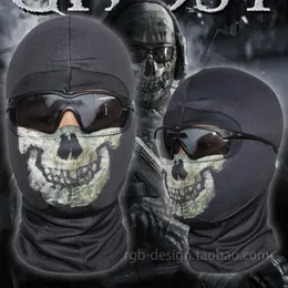 NY BLACK MASK GHOST 6 Skull Balaclava Ski Hood Cycling Skateboard Warmer Full Face Ghost254k
