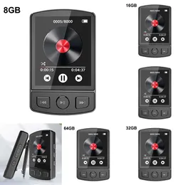 새로운 MP3 플레이어 휴대용 스포츠 클립 워크맨 Hifi 사운드 Bluetooth 호환 5.2 미니 음악 플레이어 1.8 인치 FM 라디오 전자 책
