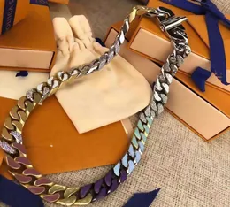Designer Edelstahl Halskette Armband Set für Mann Frau Kette Nceklace Designer Armreif Anhänger Halsketten Schmuck Geschenk mit b9838886