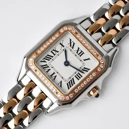 Najwyższy poziom serii gepardowej inkrustowani diamentowy kwarc zegarek Para zegarek mężczyznami i kobietami Watch Diamond Sapphire Crystal Square Watch Sapphire Waterproof Waterproof Designer