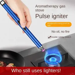 USB -uppladdningsbara tändare vindtätande flamlös plasma tändning länge ingen gas ljusare elektrisk båge bbq spis ljus