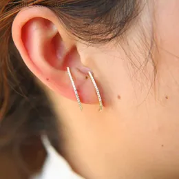 Stud 2018 Rushed Brincos Earrings DelicateかわいいCZ Tiny Minimalist Girl Women 925 Sterling SilverEaring YQ231211