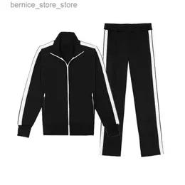 Herrspåriga spår Nya randiga män Tracksuit Men's Jackets+Pants Running Set Sportswear Casual tröjor Sweatpants 2st Suits Male Clothes Q231211