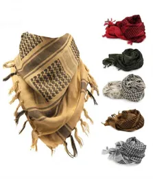 Sciarpa quadrata araba all'aperto Scialle 100 cotone Sciarpe tattiche militari del deserto Campeggio Bandane antivento Uomo Donna Turbante Y09111725866