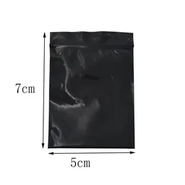 5 7cm Mini Black Zip Lock Bag zipper bag 500pcs Lot Self Seal Seal Package Bage Bag Retail zipper Grocery Ploging Storag223M