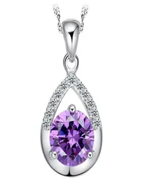 Collana con pendente a forma di pera di alta qualità a forma di pera a goccia con zirconi cubici di cristallo Zircone CZ per le donne Collana con pendente a goccia d'acqua9551504