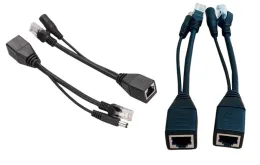 1 paio 18 cm/7,1" Kit di rete Ethernet POE Splitter iniettore Cavo di alimentazione CC da 5,5 mm 2,1 mm