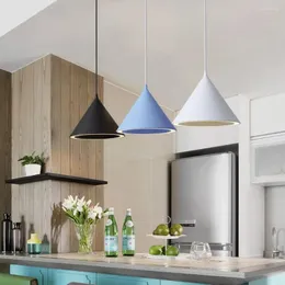 Pendant Lamps Annular Lamp Nordic Minimalist Design Creative Cone Restaurant Bathroom Bar Mini Light Lampe Home Decor