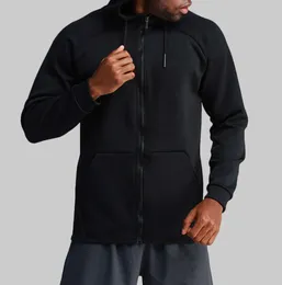 Ll män Ny yoga blixtlås huva jacka avslappnad långärmad utomhus jogger outfit fitness sport dubbelsidig borstat tygmaterial outwear 22