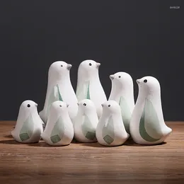 Figurki dekoracyjne kreatywne nordyckie ceramiczne dekoracja ptaków dom miękki salon sala gabinetu